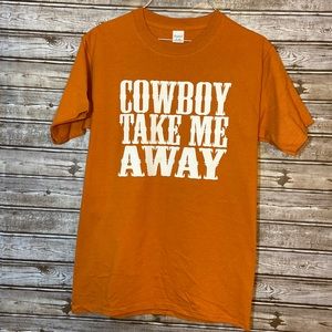 Cowboy take me Away screen print t-shirt